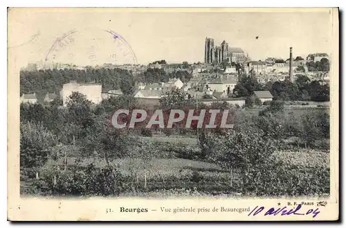 Cartes postales Bourges Vue generale prise de Beauregard