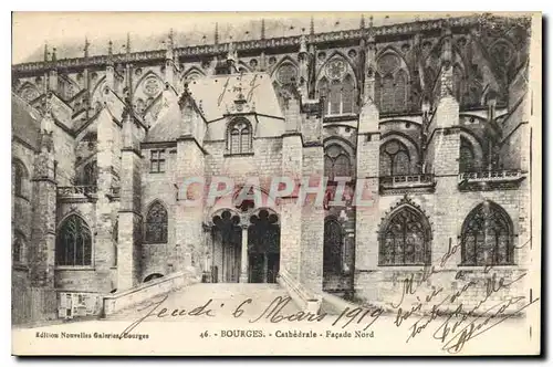 Ansichtskarte AK Bourges Cathedrale Facade Nord