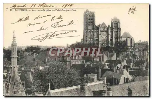 Ansichtskarte AK Bourges Vue centrale prise du Palais Jacques Coeur