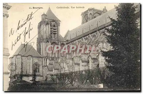 Ansichtskarte AK Bourges Cathedrale Vue Laterale