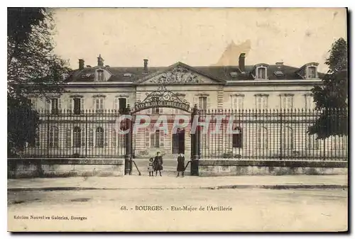 Cartes postales Bourges Etat Major de l'Artillerie Militaria