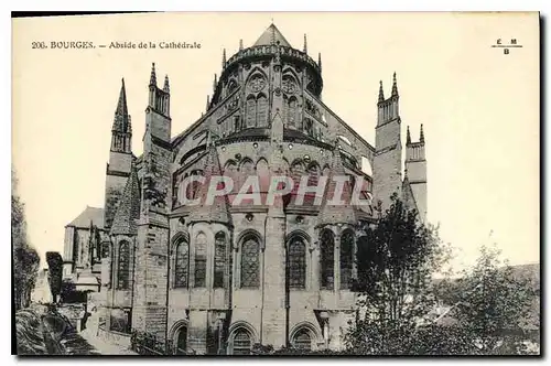 Ansichtskarte AK Bourges Abside de la Cathedrale