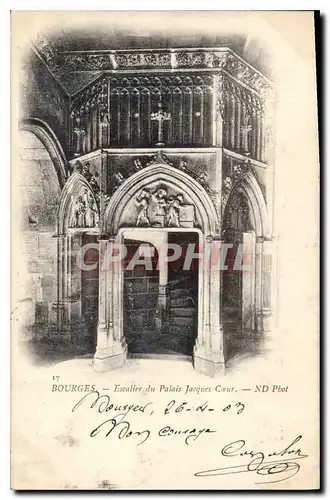 Cartes postales Bourges Escalier du Palais Jacques Coeur