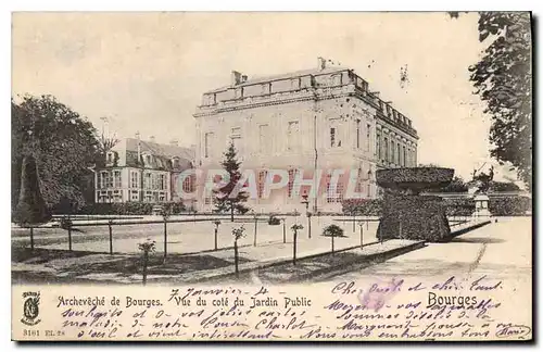 Cartes postales Bourges Archeveche Vue du cote du Jardin Public