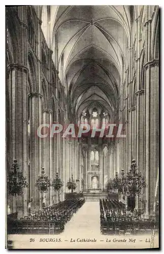 Ansichtskarte AK Bourges La Cathedrale La Grande Nef