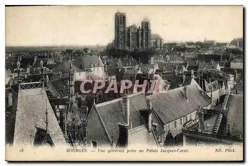 Cartes postales Bourges Vue generale prise au Palais Jacques Coeur