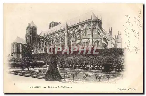 Ansichtskarte AK Bourges Abside de la Cathedrale