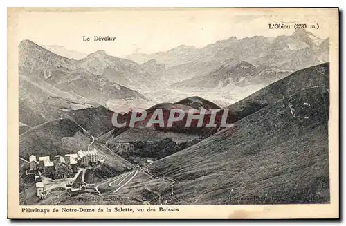 Cartes postales Le Davoluy L'Obiou Pelerinage de Notre Dame de la Salette vu des Baisses