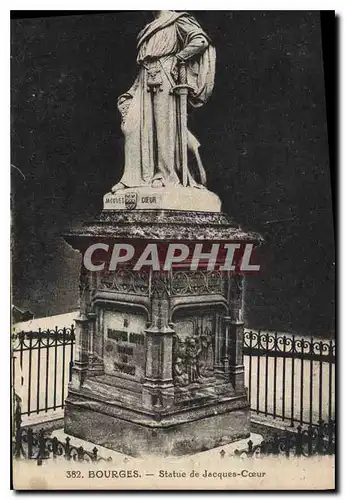Cartes postales Bourges Statue de Jacques Coeur
