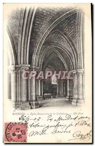 Cartes postales Bourges Eglise Souterraine de la Cathedrale