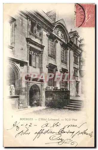 Cartes postales Bourges Hotel Lallemand