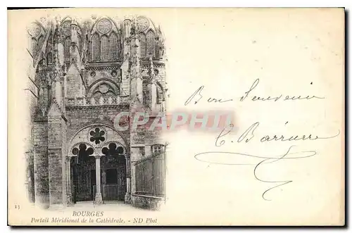 Cartes postales Bourges Portail Meridionnal de la Cathedrale