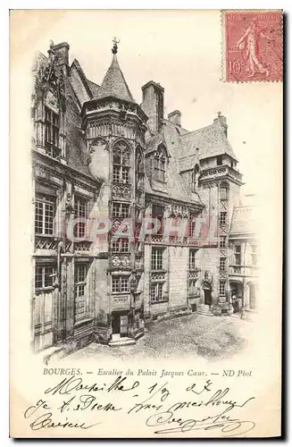 Cartes postales Bourges Escalier du Palais Jacques Coeur