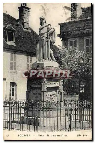 Cartes postales Bourges Statue de Jacques Coeur