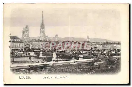 Ansichtskarte AK Rouen Le Pont Boieldieu