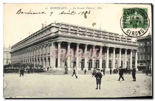 Cartes postales Bordeaux Le Grand Theatre