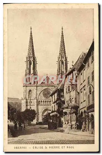 Ansichtskarte AK Obernai Eglise & Pierre et Paul