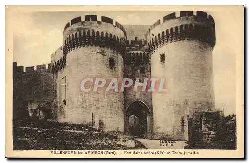 Ansichtskarte AK Villeneuve les Avignon (Gard) Fort Saint Andre Tours jumelles