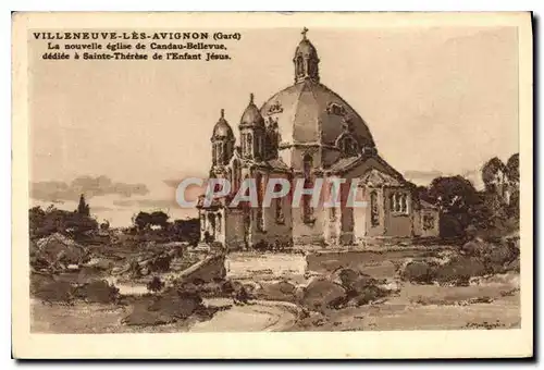 Cartes postales Villeneuve les Avignon (Gard) La nouvelle eglise de Candau Bellevue