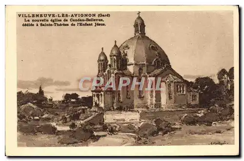 Cartes postales Villeneuve les Avignon (Gard) La nouvelle eglise de Candau Bellevue