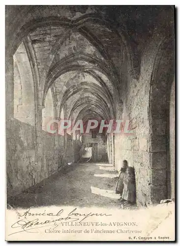 Cartes postales Villeneuve les Avignon Cloitre interieur de l'ancienne Chartreuse