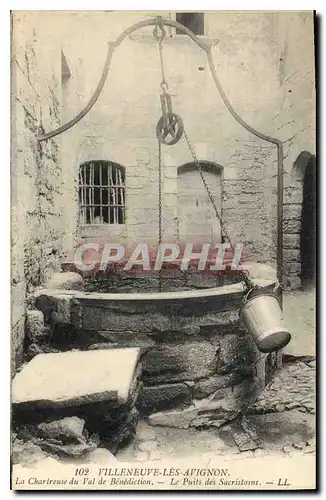 Cartes postales Villeneuve les Avignon La Chartreuse du Val de Benediction Le puits des Sacristains