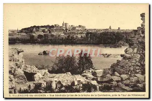 Cartes postales Villeneuve les Avignon Vue generale (prise de la breche de la comtadine pres la Tour de Villeneu