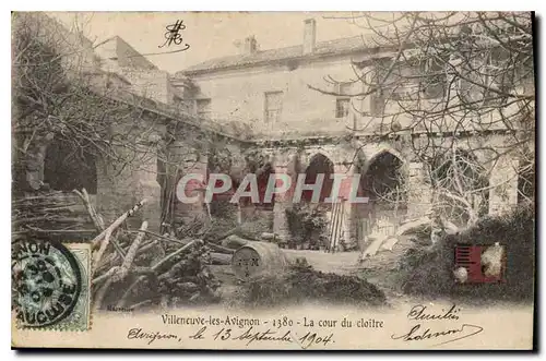 Ansichtskarte AK Villeneuve les Avignon La cour du cloitre