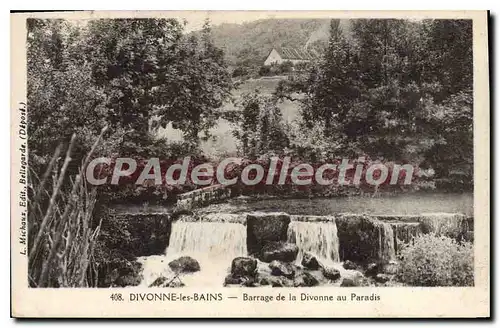 Cartes postales Divonne les Bains Barrage de la Divonne au Paradis