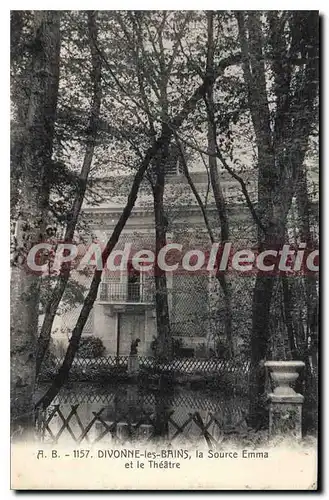 Cartes postales Divonne les Bains la Source Emma et le Theatre