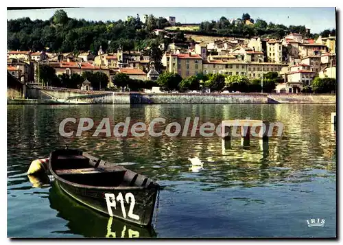 Cartes postales Trevoux vue generale au premier Plan la Saone