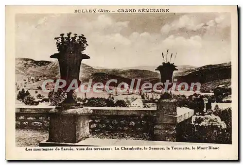 Ansichtskarte AK Belley Ain Grand Seminaire Les Montagnes de Savoie vues des terrasses la Chambotte le Semnoz la