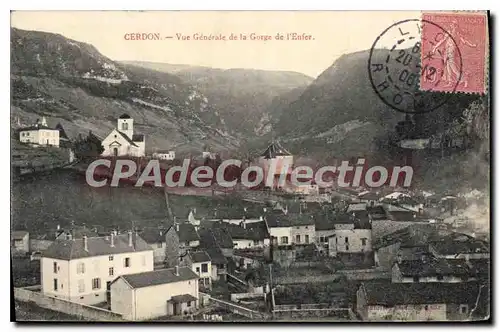 Cartes postales Cerdon vue generale de la Gorge de l'Enfer