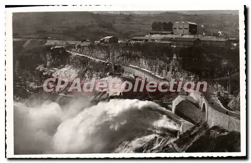 Cartes postales Genissiat Ain Route d'acces a l'Usine evacuation de crues rive droite saut de Ski 1948