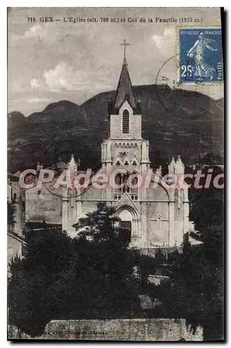 Cartes postales Gex l'eglise et Col de la Faucille