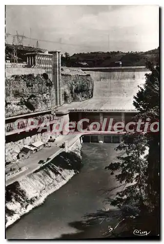 Ansichtskarte AK Barrage de Genissiat Ain Canal de Fuite Sortie des eaux de l'Usine Plateformes Depart