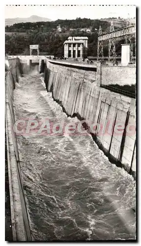 Cartes postales Barrage de Genissiat Ain Camal evacuateur de crues et Batiment d'Administration