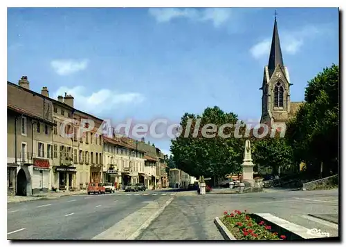 Cartes postales Coligny Ain la Grande rue et l'eglise