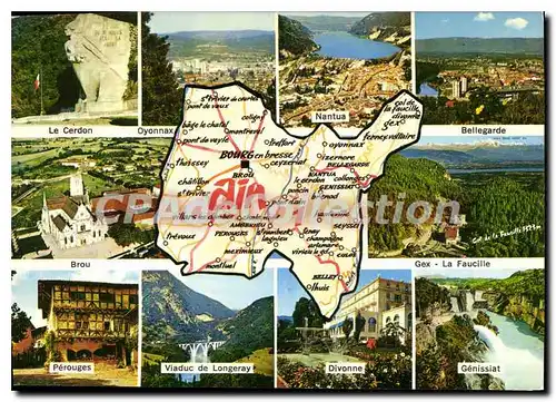 Cartes postales Ain le Cerdon Oyonnax Nantua Bellegrade Brou Gex la Faucille Perouges Viaduc de Longeray Divonne