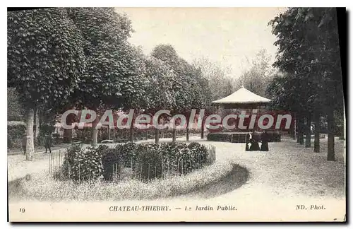 Ansichtskarte AK Chateau Thierry le Jardin Public