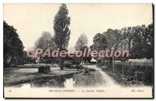 Ansichtskarte AK Chateau Thierry le Jardin Public