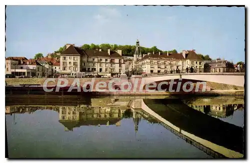 Ansichtskarte AK Chateau Thierry Aisne vue panoramique la Marne et le Pont Aspirant de Rouget