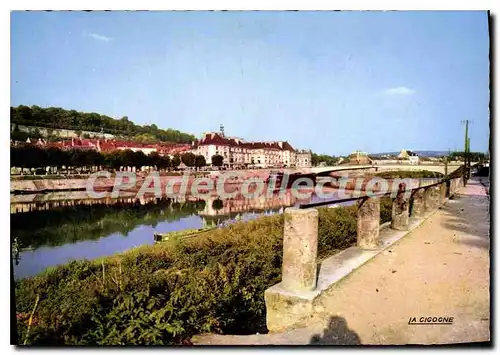 Ansichtskarte AK Chateau Thierry Aisne vue panoramique la Marne et le Pont Aspirant de Rouget