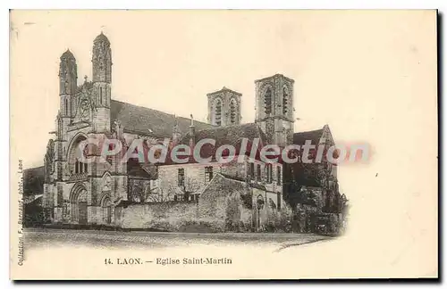 Cartes postales Laon Eglise Saint Martin