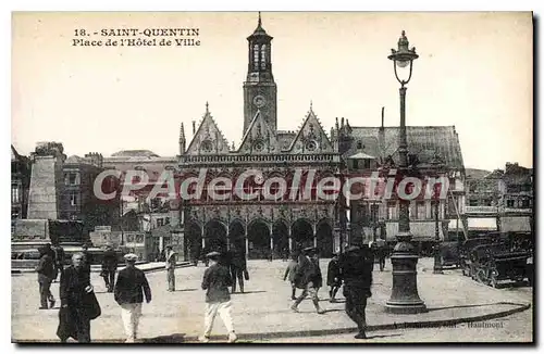 Cartes postales Saint Quentin Place de l'Hotel de Ville