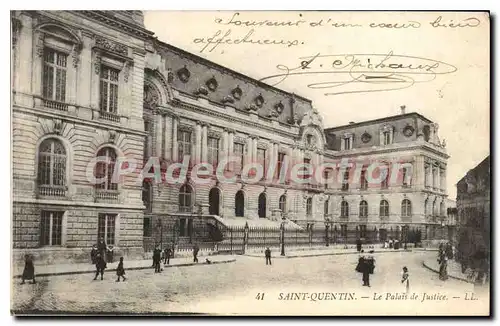 Ansichtskarte AK Saint Quentin le Palais de Justice