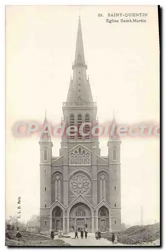 Cartes postales Saint Quentin Eglise Saint Martin