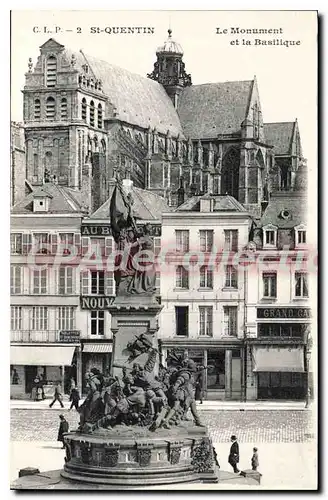 Cartes postales St Quentin le Monument et la Basilique