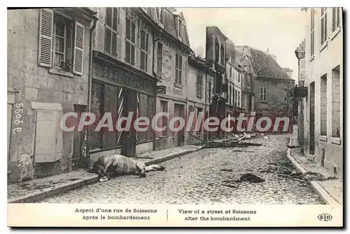 Ansichtskarte AK Aspect d'une rue de Soissons apres le Bombardement