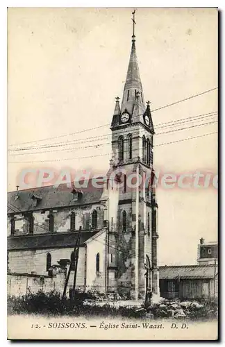 Ansichtskarte AK Soissons Eglise Saint Waast